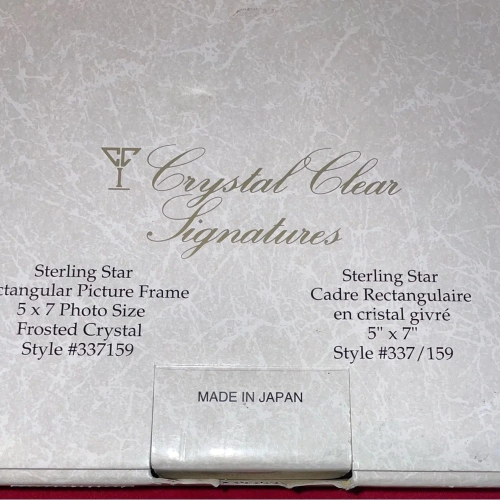NWT ABSOLUTELY GORGEOUS FROSTED CRYSTAL CLEAR SIGNATURES RECTANGLE PICTURE FRAME